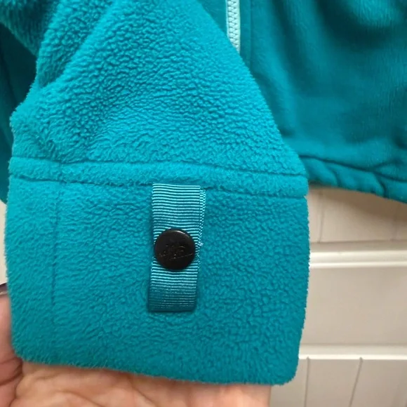 Women's The North Face Full-Zip Soft Fleece Jacket Teal Green Size Small EUC - Picture 7 of 11